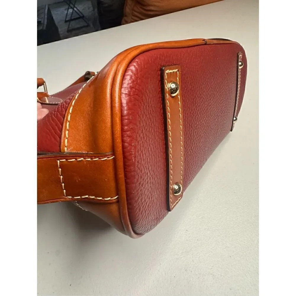 Dooney & Bourke Pebbled Grain Leather Satchel Handbag Burgundy Comes w/ Dust Bag